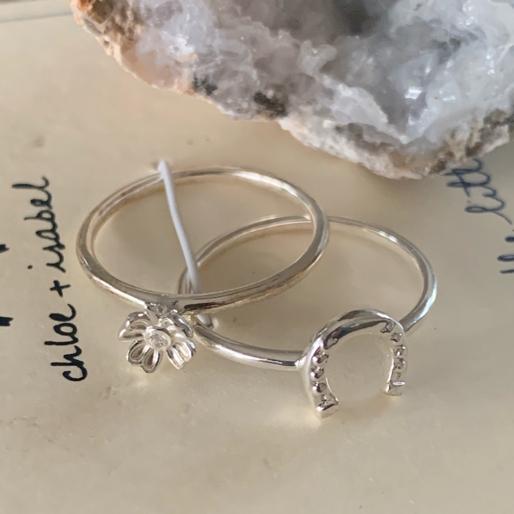 Sz 7 Sterling silver stacker set